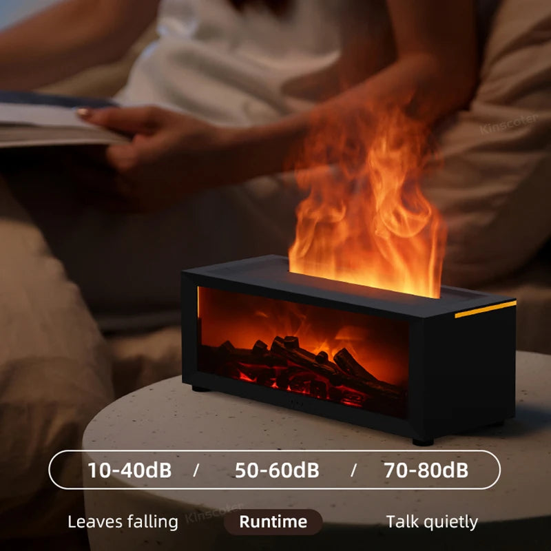 Creative Fireplace Aroma Diffuser Essential Oil Air Humidifier Difusor Remote Control Desktop Decoration for Home Holiday Gift