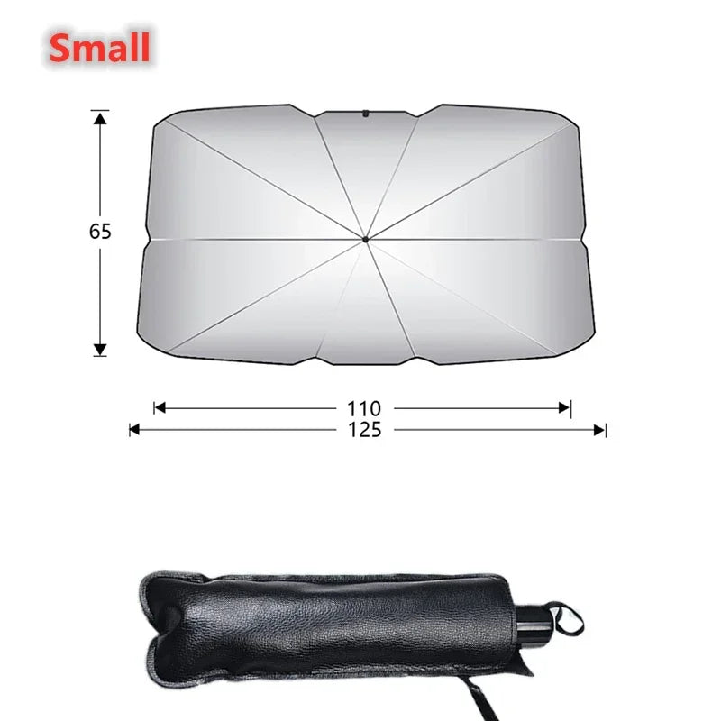 Automobile Windshield Sunshade Upgraded V-Design Car Sun Umbrella Innovative Telescopic Sun Visor For Heat Insulation Shade Prot