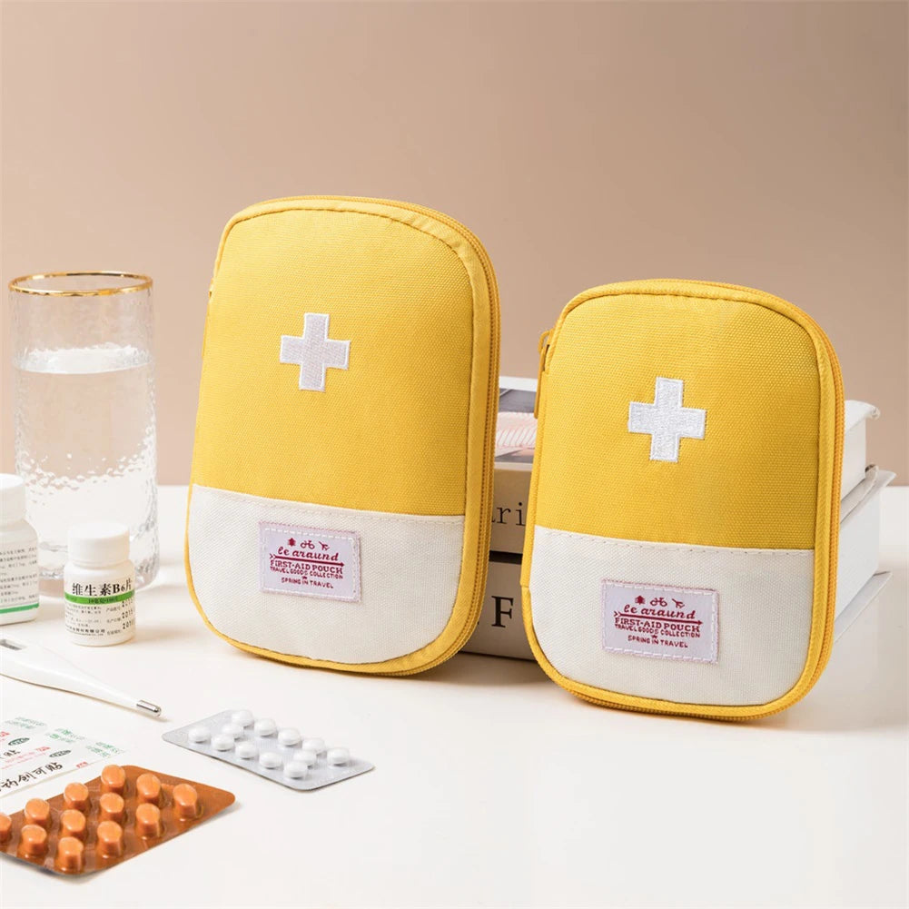 Mini First Aid Pouch Portable Small Emergency Medicine Storage Bag Medicine Bag for Outdoor Camping Hiking Home Travel Emergency