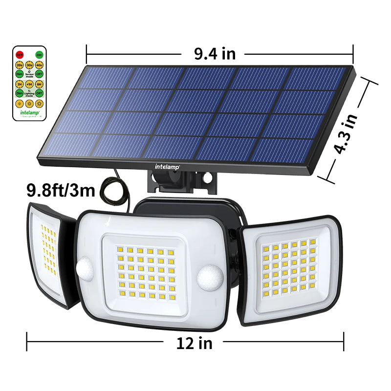 1200LM High Power LED Solar Light Motion Sensor Super Bright Solar Lamps Waterproof External Decoration Outdoor Garden Lantern