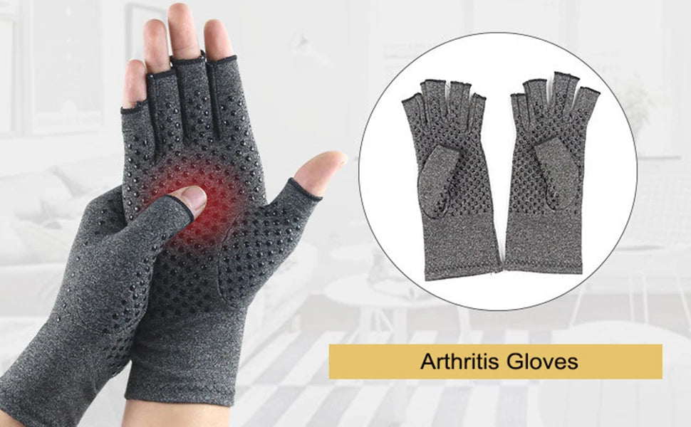 1 Pair Anti Arthritis Health Compression Therapy Gloves Rheumatoid Hand Pain Wrist Rest Sport Safety Glove Comfortable
