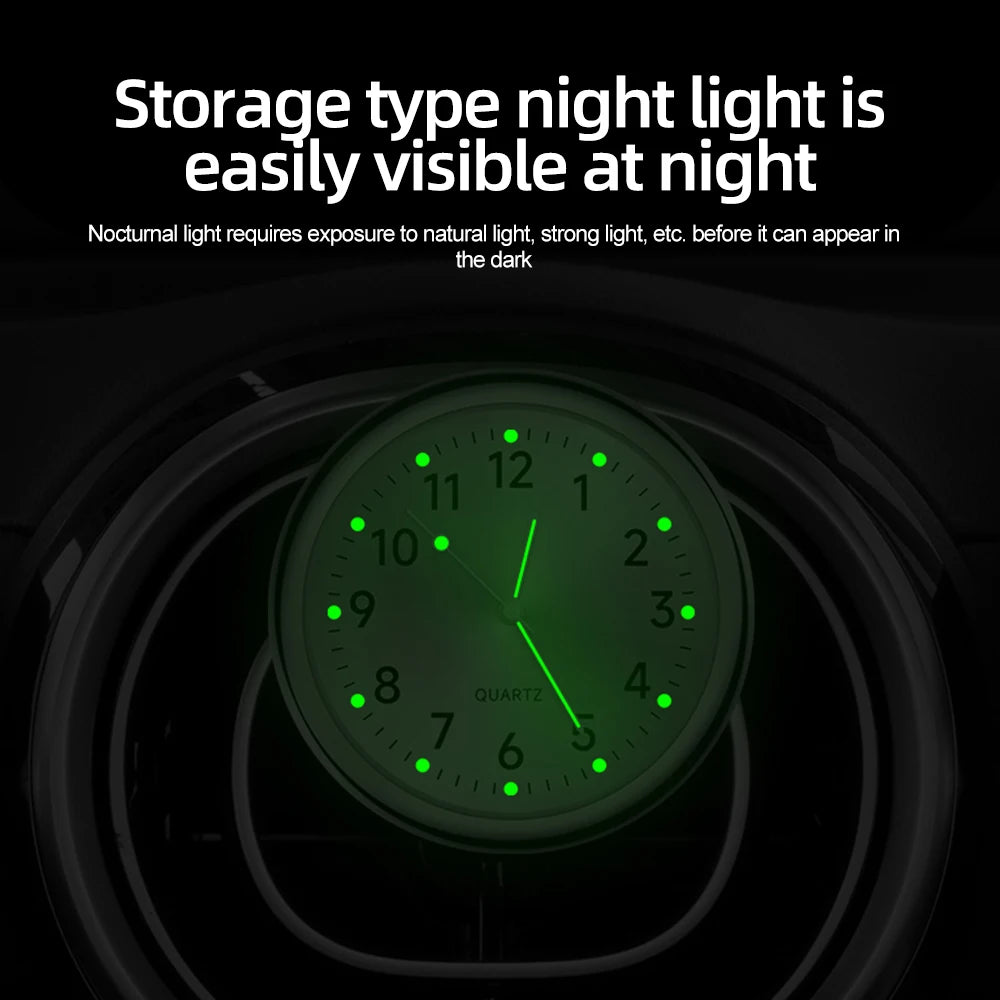 40Mm Luminous Car Clock Waterproof Mini Electronic Clock Quartz Watch Bicycle Motorcycle Watch Auto Dashboard Clock In Car
