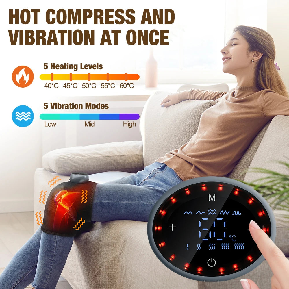 Electric Heating Shoulder Brace LED Display Vibration Shoulder Massage Support Belt Strap For Joint Brace Care Muscle Relaxation