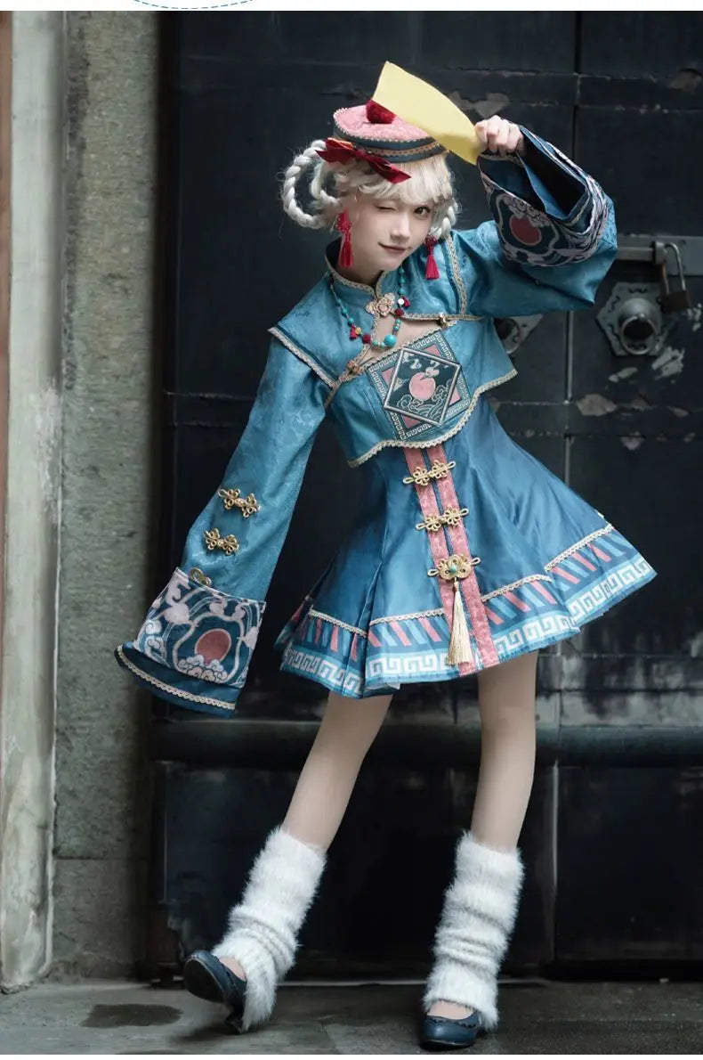 Vampire Easter Zombie Costume Cosplay Women Lolita Dress Hat Wig Anime Maid Chinese Carnival Party Gothic Clothes Skirt Outfit