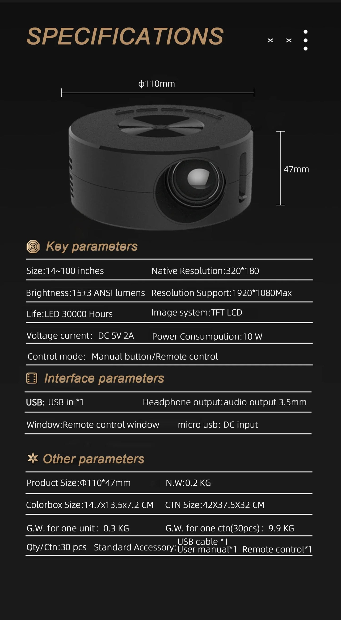 YT200 mini projector led mobile video home theater media player kids gift cinema wired same screen projector for iPhone Android