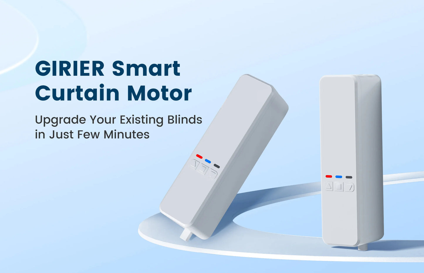 GIRIER Smart Curtain Motor WiFi Motorized Roller Shade Motor for Blinds Works with Alexa Google Home Assistant Supports Tuya APP