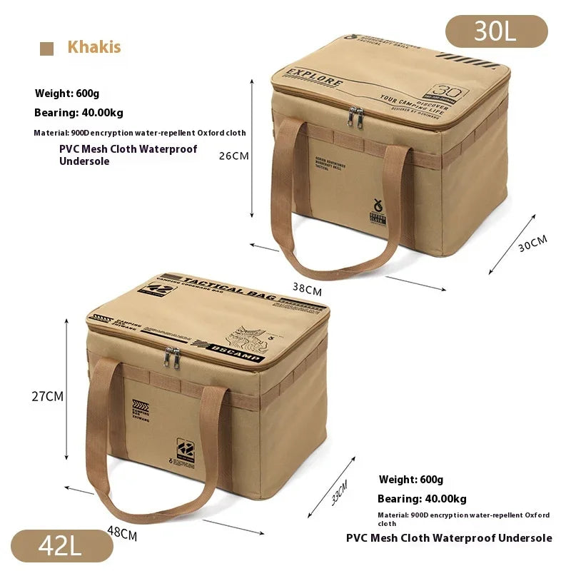 Tactical Camping Storage Bag, 26L Camping Luggage Bag for Hiking, Large Space Cookware Tableware Storage Bag for Picnic