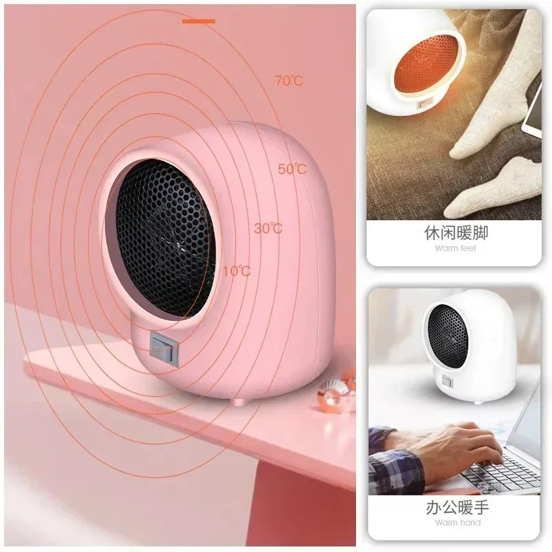 400W Mini Electric Heater 2-speed Quick Heating Home Electric Heater 220V/110V Hot Fan Overheating Protection Air Heat