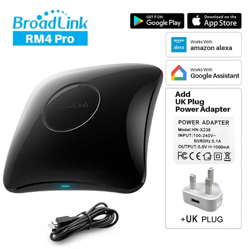 Original Broadlink RM4 Pro IR RF WIFI Universal Smart Remote Control RM4Pro SmartHome Automation Work With Alexa and Google Home