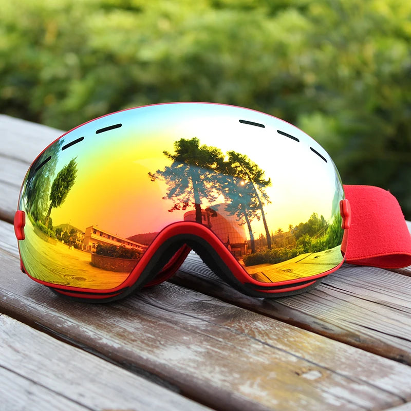 PHMAX Ski Goggles Men Snowboard Glasses Women Winter Outdoor Snow Sunglasses UV400 Double Layers Lens Anti-Fog Skiing Goggles