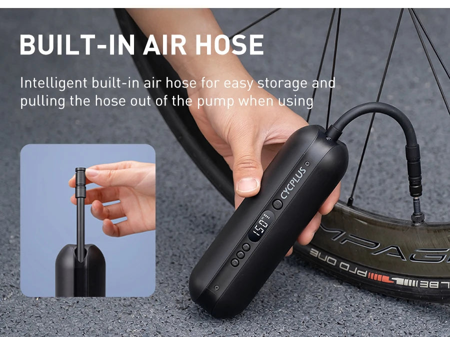 CYCPLUS Smart Air Pump Bicycle Accessories High Pressure Portable Inflator Power Bank Hand Pump for Bike Car Tyre MTB Foot Ball