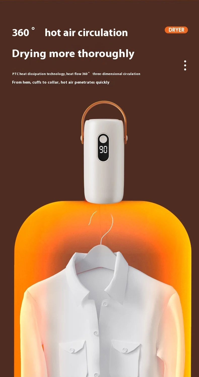 Portable Clothes Dryer Compact Electric Drying Machine for Home Foldable Clothes Dryer Convenient clothing drying in dormitories