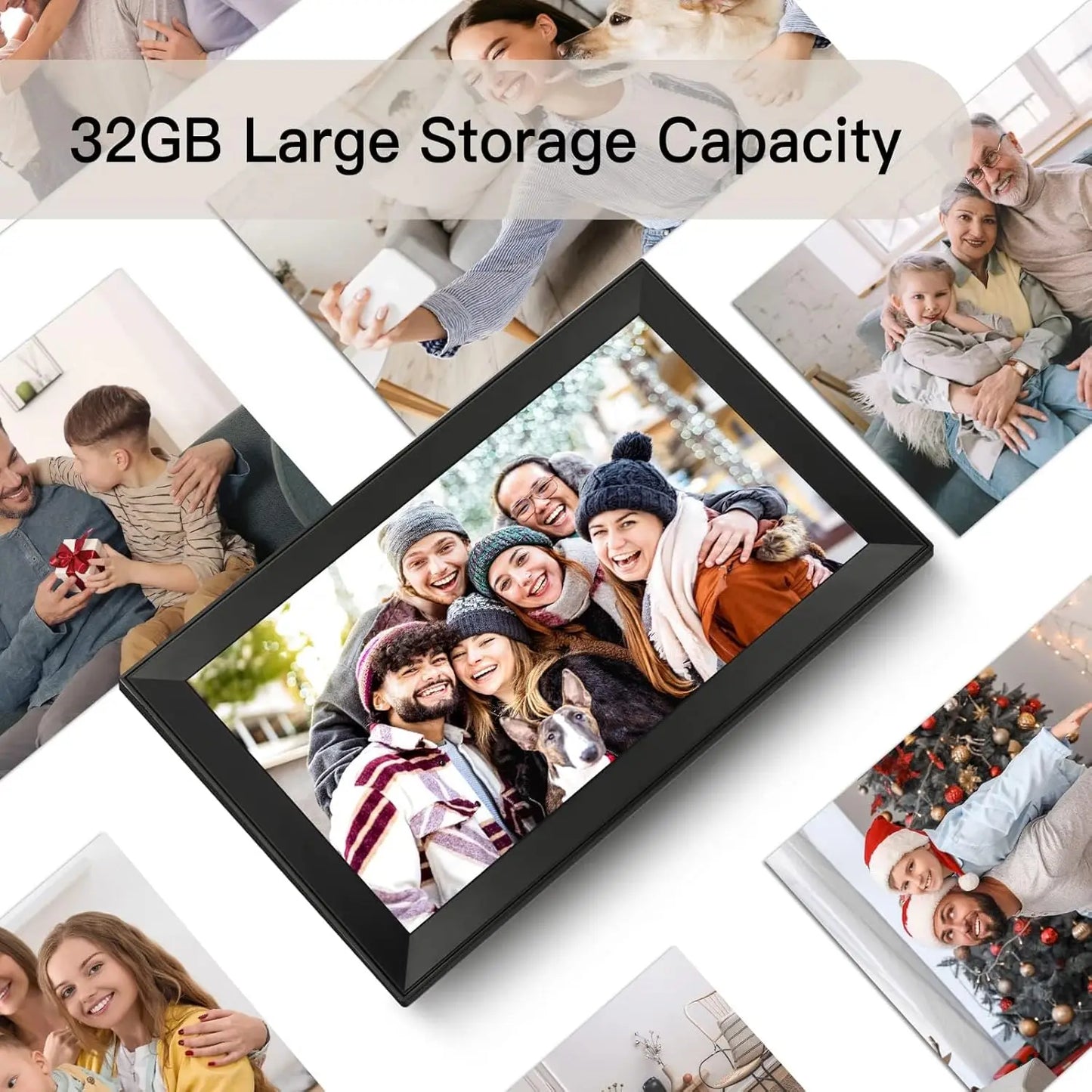 15.6 inch built in 32GB/ 64GB WiFi Large touch ips digital photo frame 1920*1080 WiFi Smart Frame Share Photos Videos via frameo