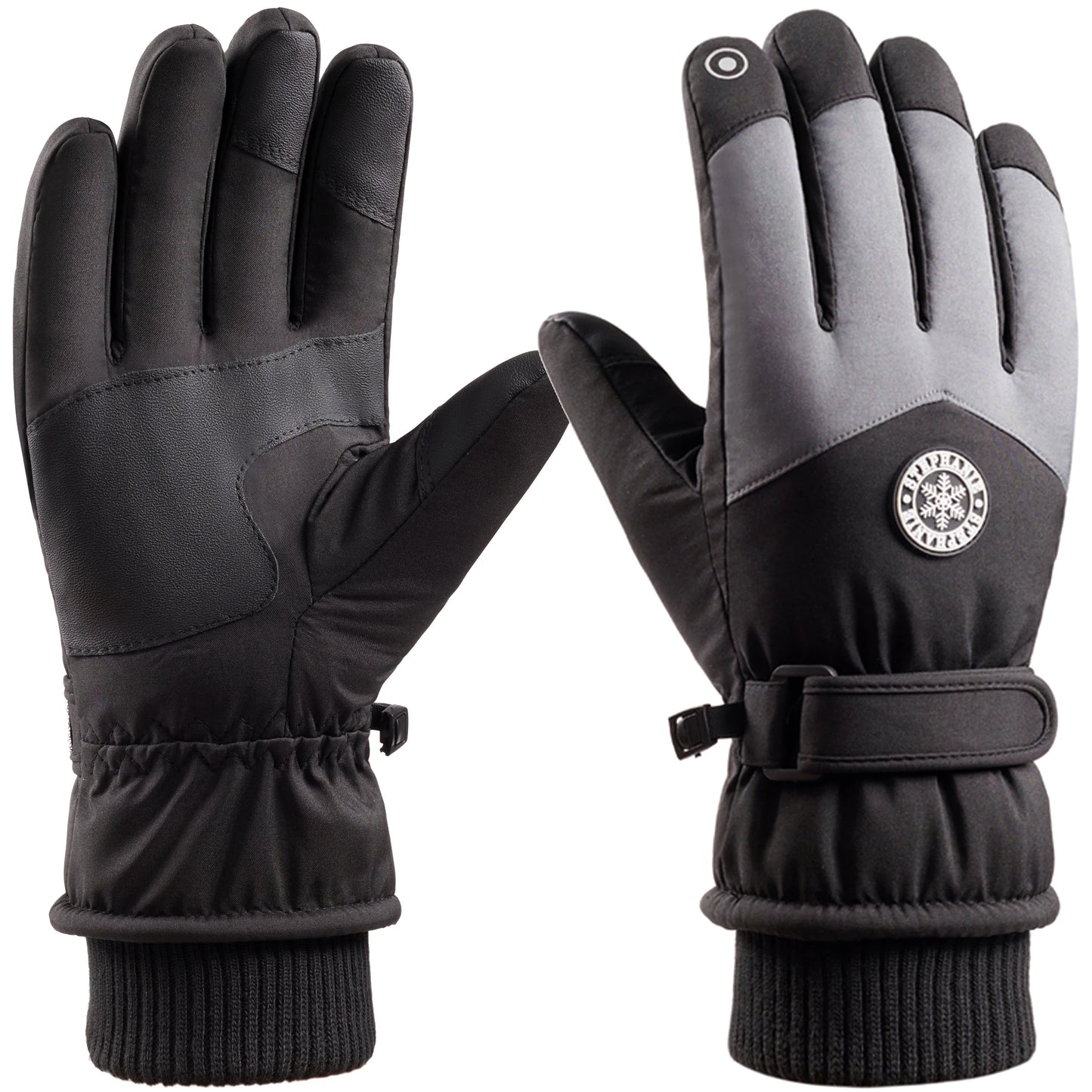 Waterproof Ski Gloves Thermal Touchscreen Snowboard Gloves Warm Winter Snow Gloves Windproof Bike Cycling Gloves Fits Men Wome
