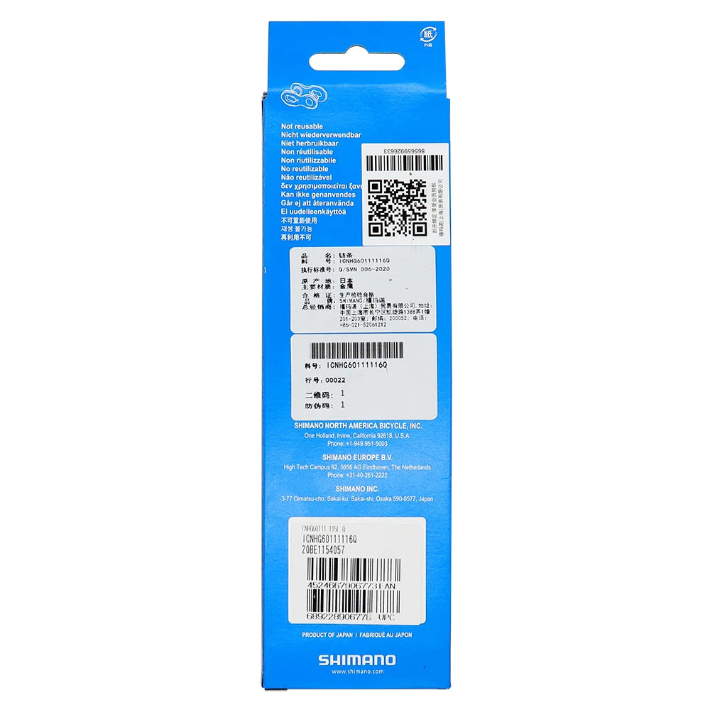 SHIMANO CN-HG601 11 Speed MTB Road Bike Chain 11v 116L Super Narrow Chain for DEORE XT M8000 M7000 Bicycle Parts