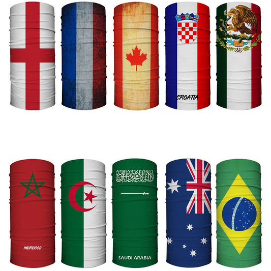 2026 world mask Flag 20x45cm Football cup fans' seamless magic headscarf cycling windproof mask Banner Event Garlands decoration
