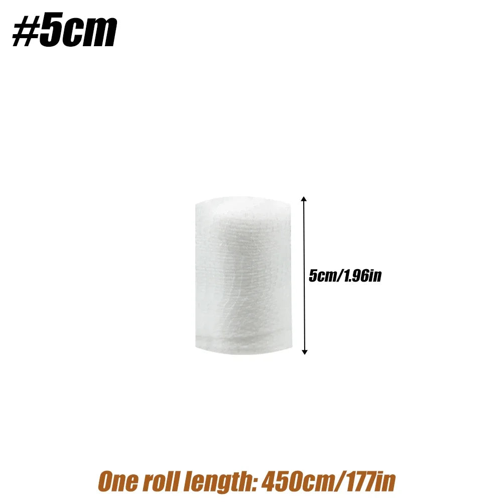 1Roll Gauze Bandage Rolls, Disposable Elastic Bandages, Breathable Cotton Wound Care Dressing Gauze Nursing Survival Kits
