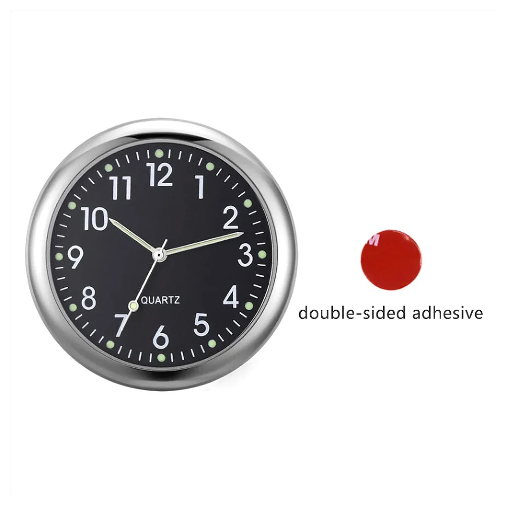 40Mm Luminous Car Clock Waterproof Mini Electronic Clock Quartz Watch Bicycle Motorcycle Watch Auto Dashboard Clock In Car