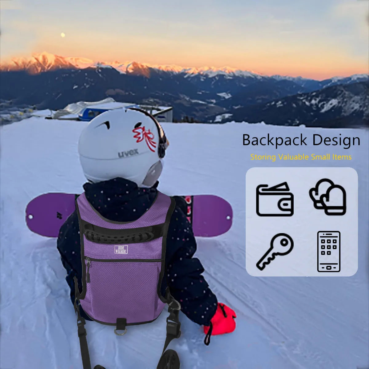 Ski Harness for Kids Backpack Adjustable Snowboard Training Belt Children Speed Control Leash Skateboard Training Equipment Kid