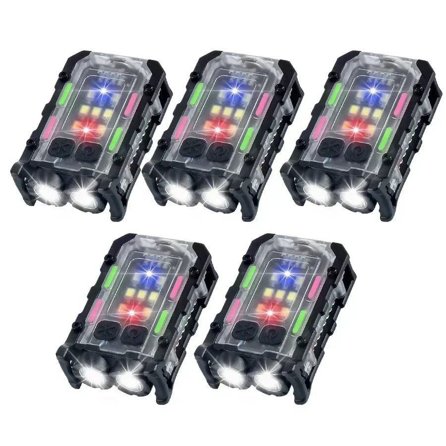 Rechargeable LED Flashlight with Clip, Magnetic Keychain Work Light, 8 Modes Lantern for Camping, Outdoors and Home Emergency