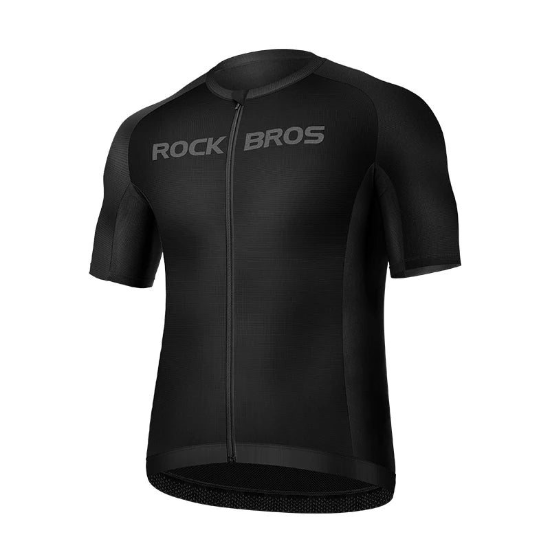 ROCKBROS Cycling Jersey Summer Bicycle Skin-Friendly Breathable Short Sleeve Sports Quick Dry Reflective Cycling Equipment