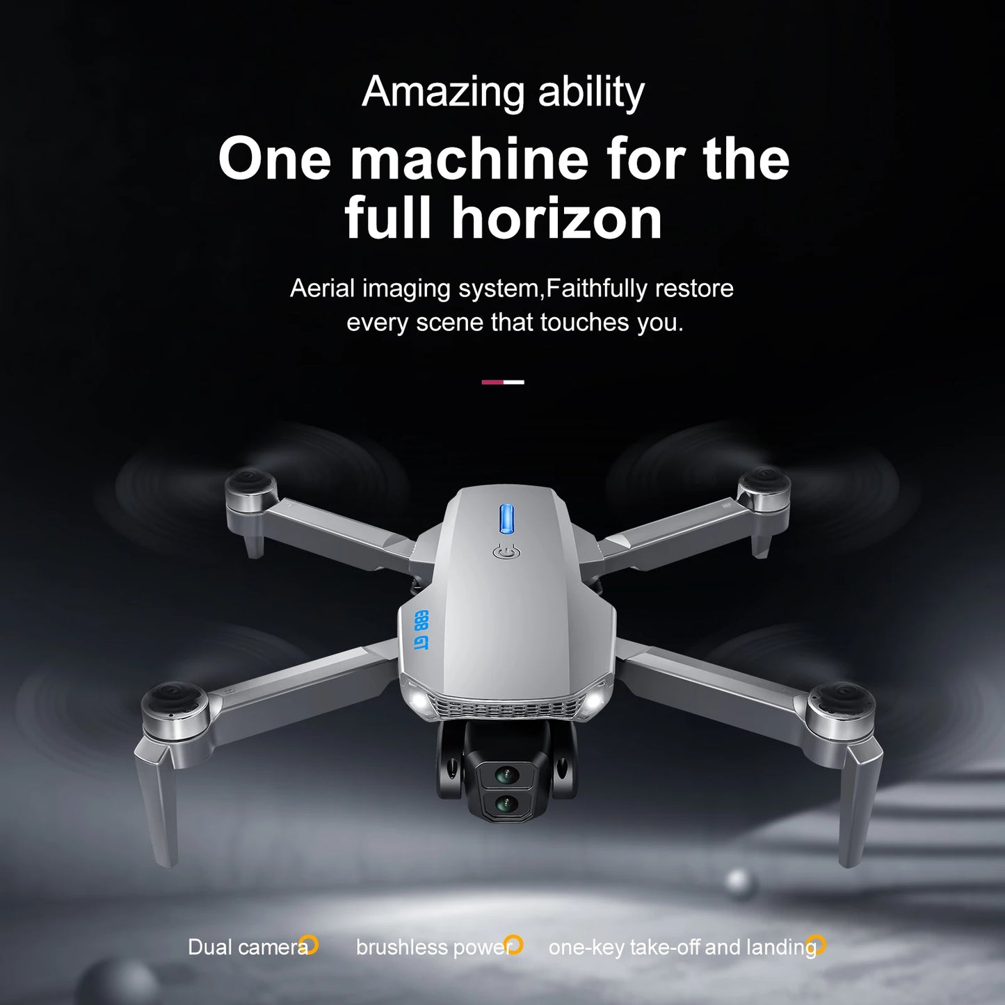 E88GT Drone 8K Professional HD 360° Dual Camera 12.5cm Screen Remote Control Brushless Motors Obstacle Avoidance Quadcopte 2025