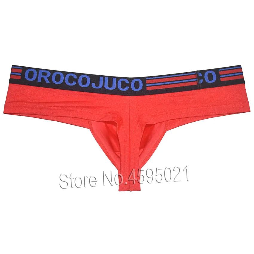 Cheeky Men's Boxers Shorts Thong Brazilain Underwear Bulge Pouch Male Bikini Briefs Micro Trunk 1/3 Rear Coverage Underpant Soft