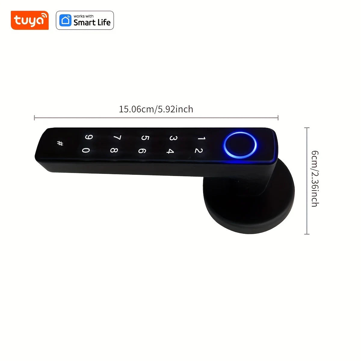 Tuya Smart Door Lock Fingerprint Password Key App 4-in-1 Unlock Electronic Digital Handle Lock Apartment Home