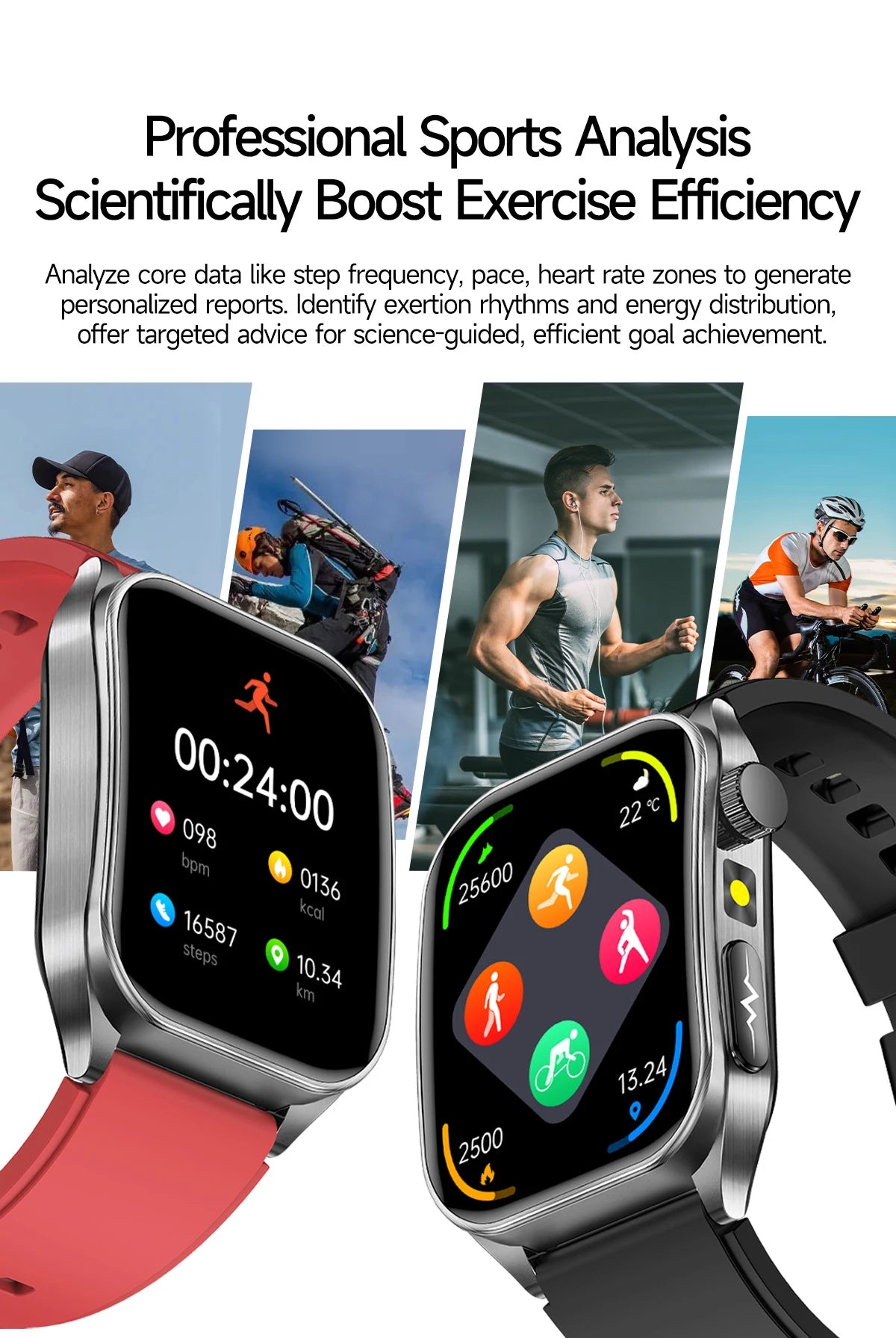 2025 New Mcro Phsical Examination 650nm Laser Therapy ECG Urci Acid Blood Fat Smart Watch Men Blood Pressure Heart Rate Bracelet