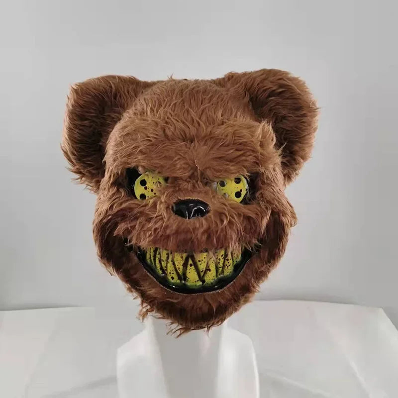 Cartoon Bear Rabbit Halloween Cosplay Face Mask Fancy Party Stage Make-up Scary Head Cover Carnival Costume Prop Masquerade Mask
