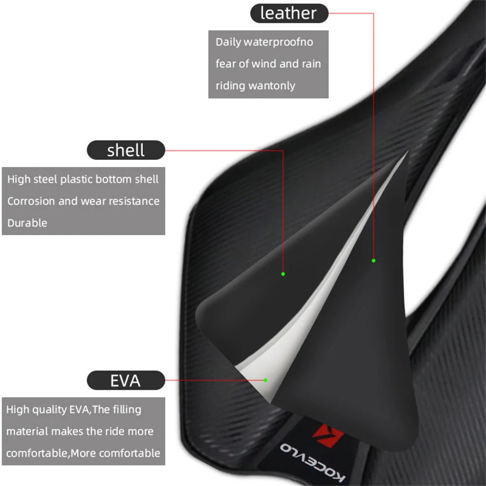KOCEVLO Dimension 143 Carbon Saddle Ultralight 120g Breathable Comfortable Seat Cushion Bike Racing Saddle Carbon Rails
