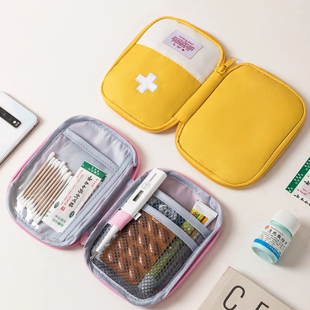 Mini First Aid Pouch Portable Small Emergency Medicine Storage Bag Medicine Bag for Outdoor Camping Hiking Home Travel Emergency