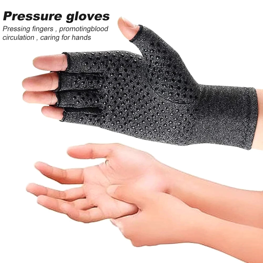 1 Pair Anti Arthritis Health Compression Therapy Gloves Rheumatoid Hand Pain Wrist Rest Sport Safety Glove Comfortable