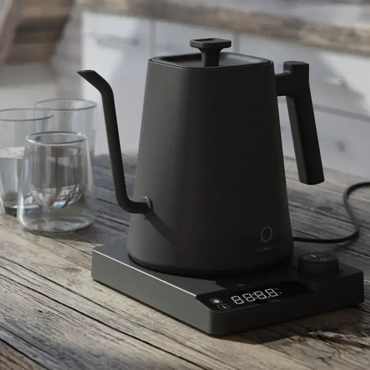 Intelligent Temperature Controlled Hand Brewed Coffee Pot Stainless Steel Fine Mouthed Electric Heating Water Insulation Kettle