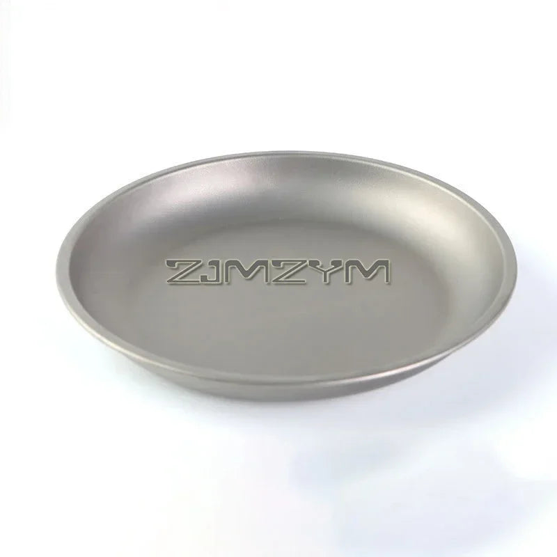 Ultralight Titanium Bowl Pan Plate Dish 22cm 18.5cm Round Plate Outdoor Camping Portable Tableware for Backpacking & Camping