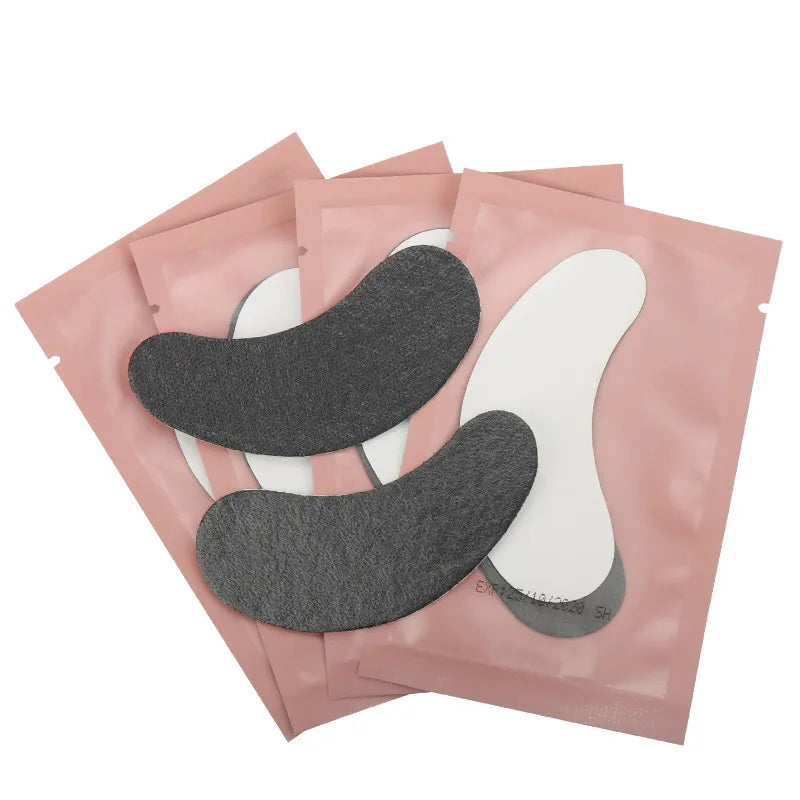 HOT 50 pairs/lot Black Patches Gel Eye Pads Eyelashes Paper Patches For Eyelash Extension Eye Tips Sticker Wraps  Makeup Tools