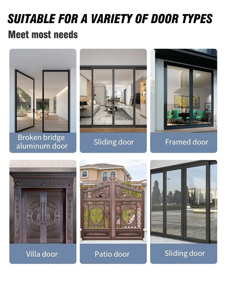 Waterproof Sliding Door Smart Lock Tuya WiFi Fingerprint Digital Code RFID Card Anti-Lock Aluminum Double-Side Electronic Lock