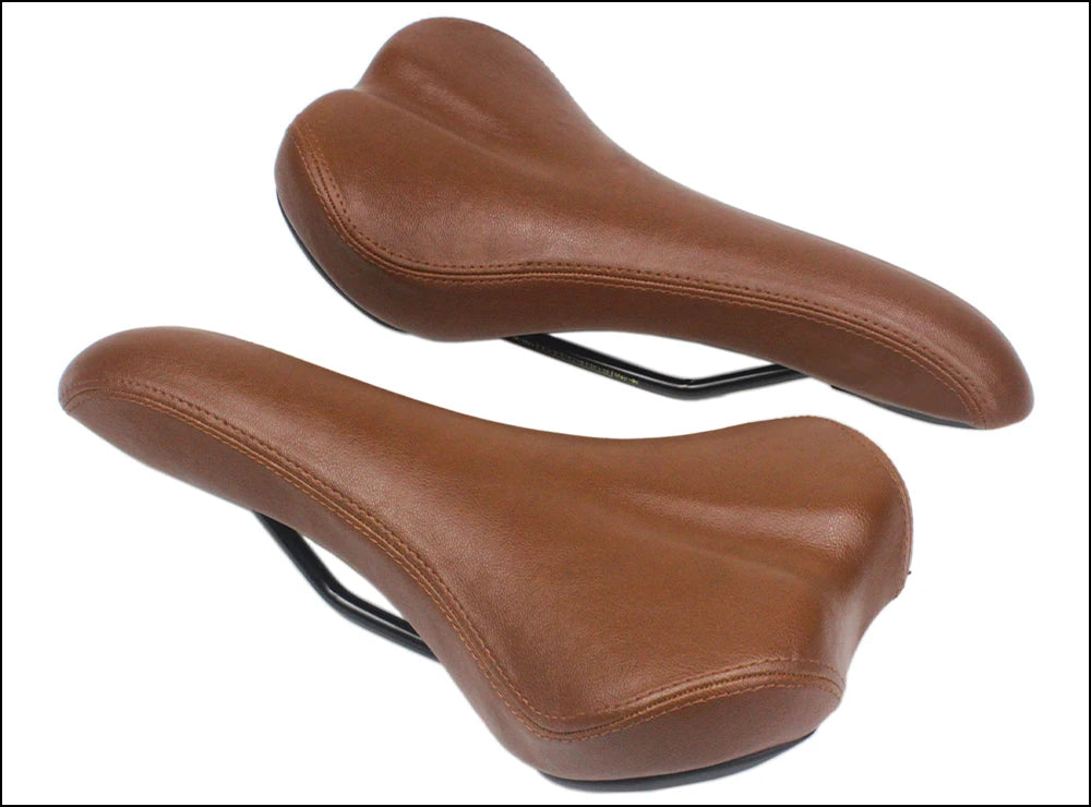 HEPPE MTB Road Bike Saddle Vintage Bike Seat Classical Cycling Saddle Retro Cushion Brown PU Leather Bike Saddle Bike Parts