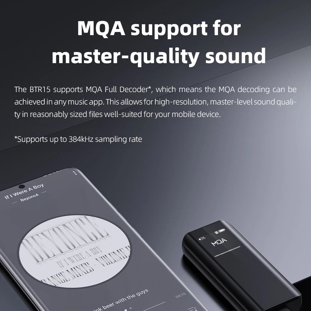 FiiO BTR15 Bluetooth 5.1 Headphone Amplifier DSD256 Receiver LDAC/aptX Adaptive with 3.5mm/4.4mm