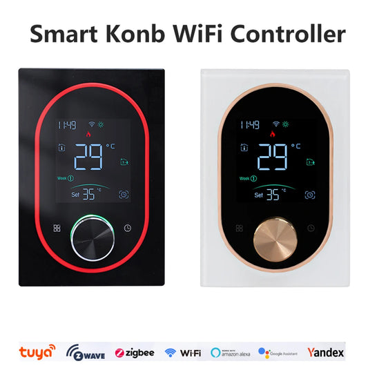 Smart WiFi Thermostat Programmable Knob Temperature Controller Electric Floor Heating Gas Boiler Thermostat for House Office