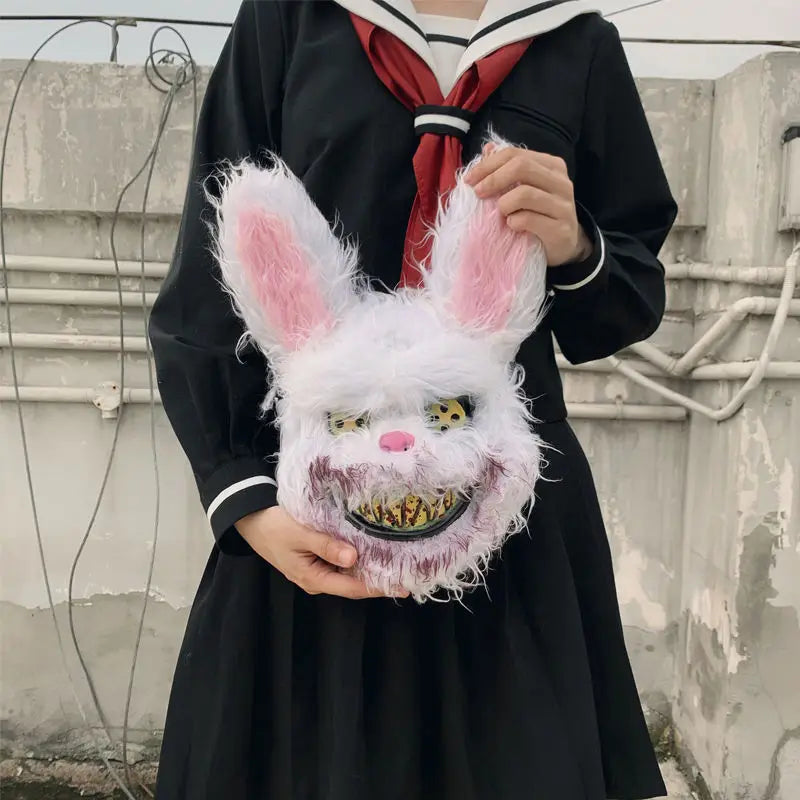 Cartoon Bear Rabbit Halloween Cosplay Face Mask Fancy Party Stage Make-up Scary Head Cover Carnival Costume Prop Masquerade Mask