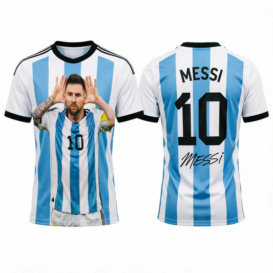 2026 Messi Argentina Team Football Jersey Match & Training Kit Summer Sports Men's T-Shirt Children's Clothing Tee Y2k Woman 