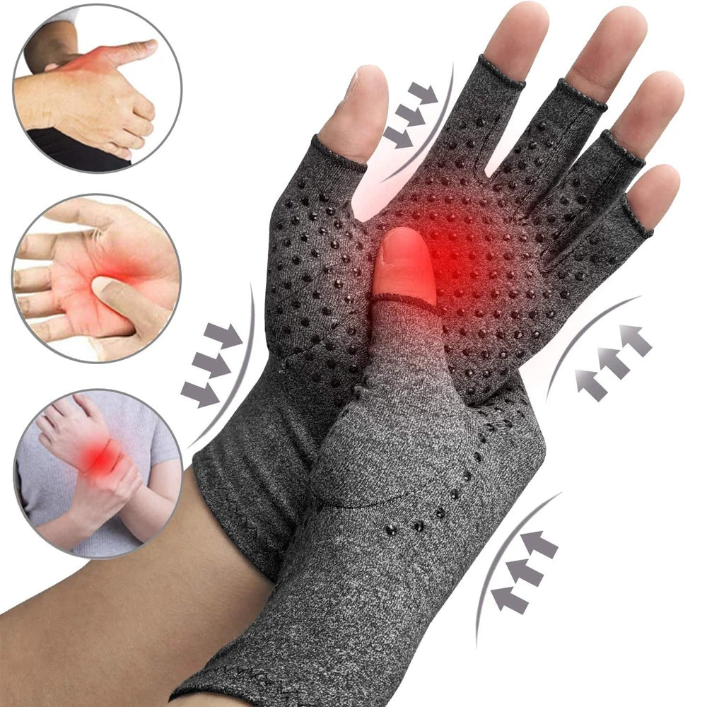 1 Pair Anti Arthritis Health Compression Therapy Gloves Rheumatoid Hand Pain Wrist Rest Sport Safety Glove Comfortable