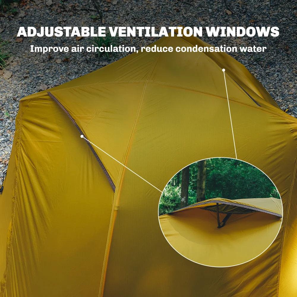 Fire-Maple Tropics Ultralight Backpacking Tent 2 Person 20D Waterproof Easy Setup Hiking Mountaineering Cycling Trekking 1.95KG