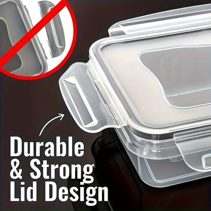 48pcs Food Storage Containers Set Kitchen Organizers Leakproof Meal Prep Containers Local Warehouse - Airtight, BPA-Free, Easy-Snap Lids, Stackable Includes 24 Lunch Containers, 24 Lids, Free Labels, And Marker For Pantry And