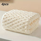 4 Pack Adult Microfiber Bath Towels, Super Absorbent Soft Waffle Bath Towels, Quick Dry Bath Towels For Daily Use, Spa, Gym And Travel, Wash Cloths