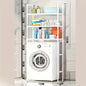Space-Saving Metal and Plastic Laundry Rack - No Drilling Required, Multi-Tier Washing Machine Top Storage Box with Bathroom Organizer Shelves, Ideal for Towels, Toiletries and Dryer Accessories, Durable Metal Frame, Minimali