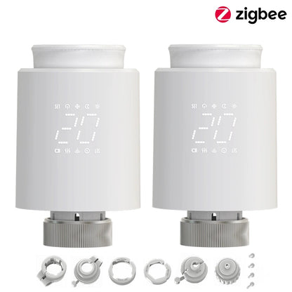 EZAIOT Tuya ZigBee Smart TRV Thermostatic Valve Thermostat Radiator Actuator Temperature Controller Voice Alexa Google Home Alic