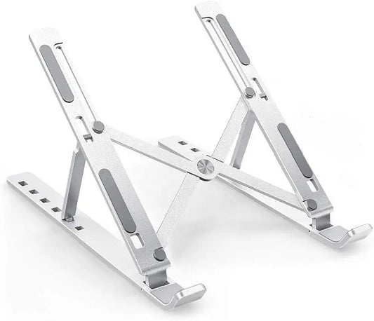 Aluminum Metal Folding Laptop Table Adjustable Laptop Table Tablet Holder Up to 17 Inch Resistant