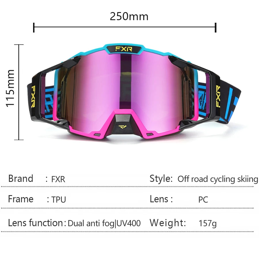 FXR Combat MX Goggle Motocross Racing Helmet Goggles MTB ATV MX Mask Windproof Protection Cycling Racing Goggles Skiing Glasses
